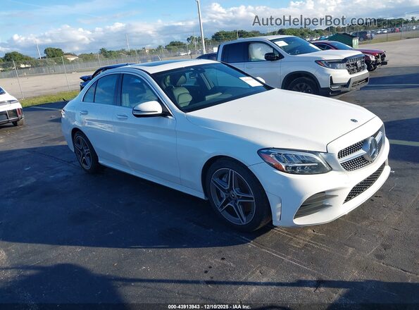 WDDWF8DB5LR526648 2020 MERCEDES-BENZ C-CLASS Белый Передняя правая четверть