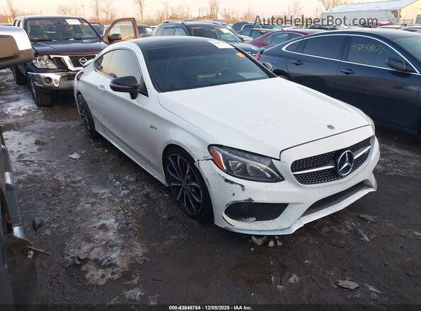 WDDWJ6EB3JF607745 2018 MERCEDES-BENZ AMG C 43 White Przód prawy