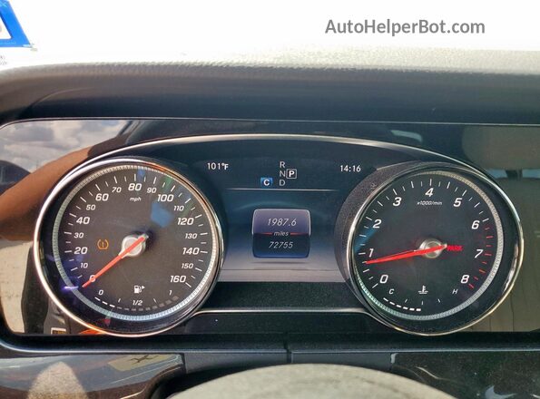 WDDZF4JB6KA556247 2019 MERCEDES-BENZ E Серый Вид щитка приборов