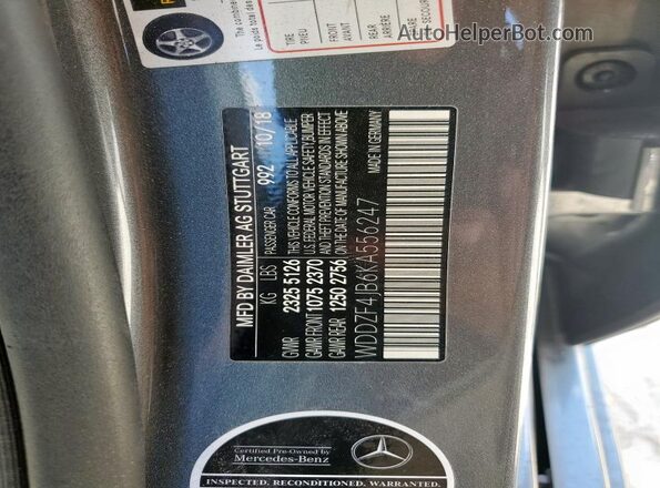 WDDZF4JB6KA556247 2019 MERCEDES-BENZ E Серый Вид подкапотного пространства