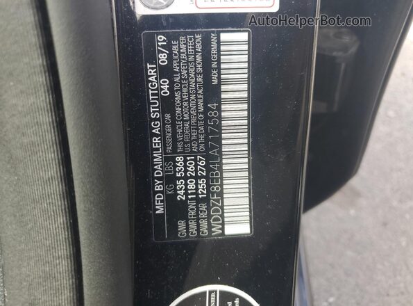 WDDZF8EB4LA717584 2020 MERCEDES-BENZ E Black Engine compartment view
