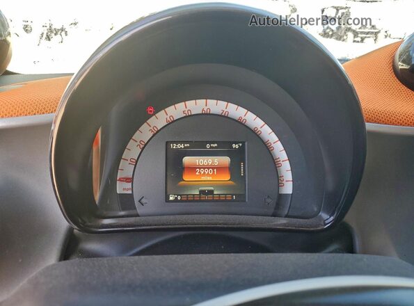 WMEFJ5DA6GK076510 2016 SMART FORTWO Оранжевый Вид щитка приборов
