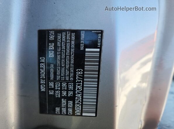 WMEFJ5DA7GK137783 2016 SMART FORTWO White Widok wnętrza 360 stopni