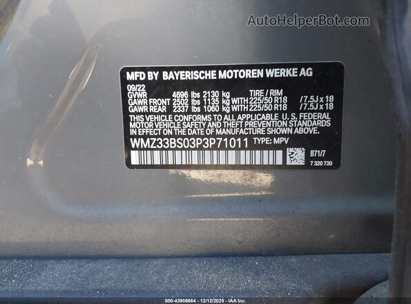 WMZ33BS03P3P71011 2023 MINI COUNTRYMAN Серый Вид подкапотного пространства