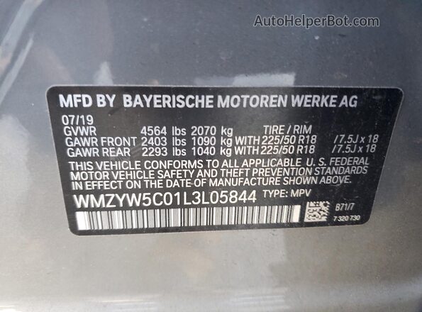 WMZYW5C01L3L05844 2020 MINI COOPER Gray Widok komory silnika