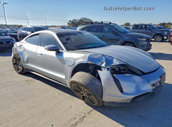 WP0AA2Y14MSA18606 2021 PORSCHE TAYCAN Серебряный Передняя правая четверть