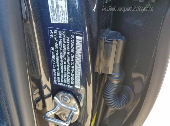 WP0AA2YA6SL001987 2025 PORSCHE PANAMERA Черный Вид наклейки с VIN-кодом