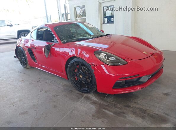 WP0AB2A83JS278458 2018 PORSCHE 718 CAYMAN Red Front right
