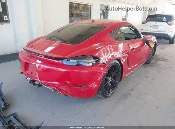 WP0AB2A83JS278458 2018 PORSCHE 718 CAYMAN Red Rear right