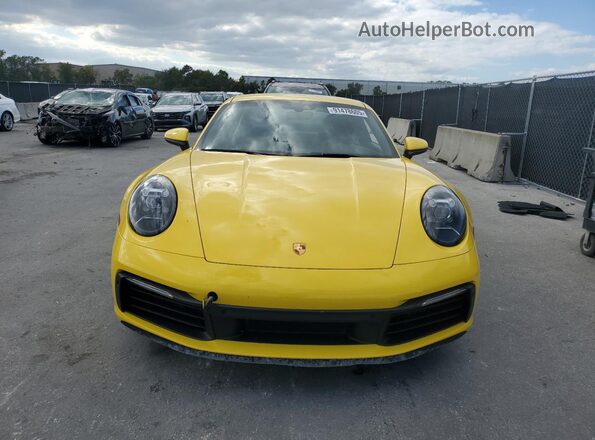 WP0AB2A93LS227375 2020 PORSCHE 911 Желтый Вид спереди