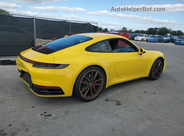 WP0AB2A93LS227375 2020 PORSCHE 911 Желтый Задняя правая четверть