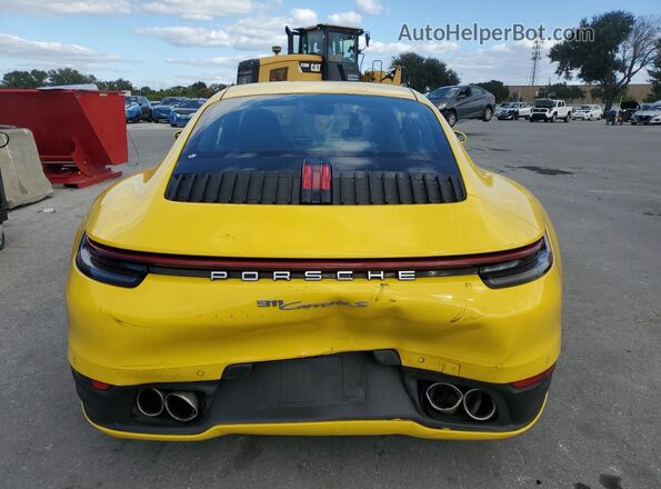 WP0AB2A93LS227375 2020 PORSCHE 911 Желтый Вид сзади