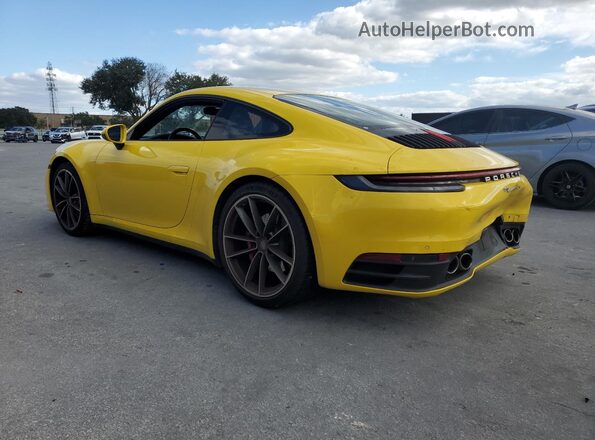 WP0AB2A93LS227375 2020 PORSCHE 911 Желтый Задняя левая четверть