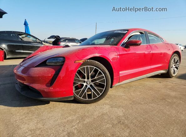 WP0AB2Y14LSA50998 2020 PORSCHE TAYCAN Красный Передняя левая четверть