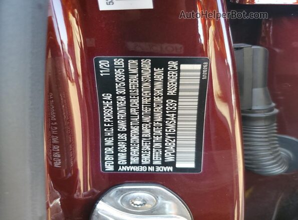 WP0AB2Y15MSA41339 2021 PORSCHE TAYCAN Серый Вид подкапотного пространства