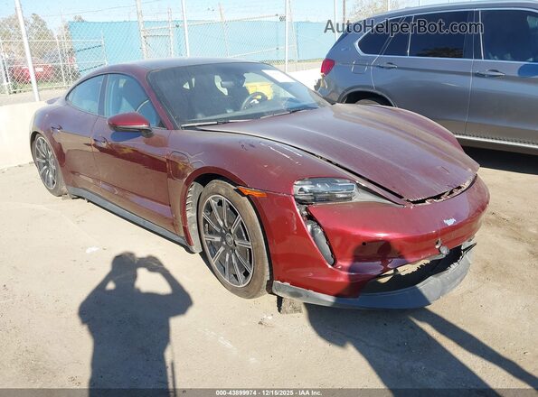 WP0AB2Y16NSA45160 2022 PORSCHE TAYCAN Maroon Передня права чверть