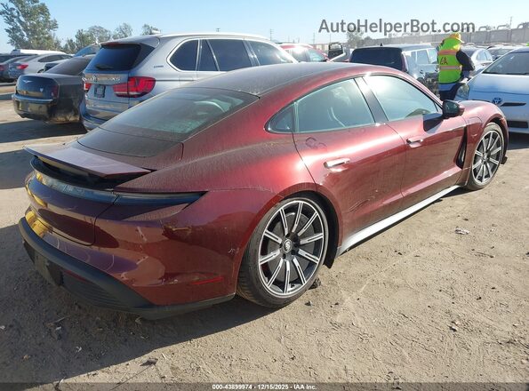WP0AB2Y16NSA45160 2022 PORSCHE TAYCAN Maroon Задня права чверть