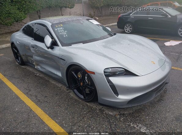 WP0AB2Y17MSA40953 2021 PORSCHE TAYCAN Серебряный Передняя правая четверть