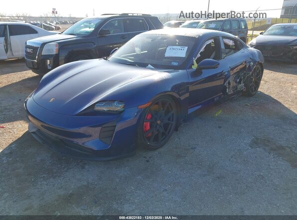 WP0AD2Y14PSA48460 2023 PORSCHE TAYCAN Синий Передняя левая четверть