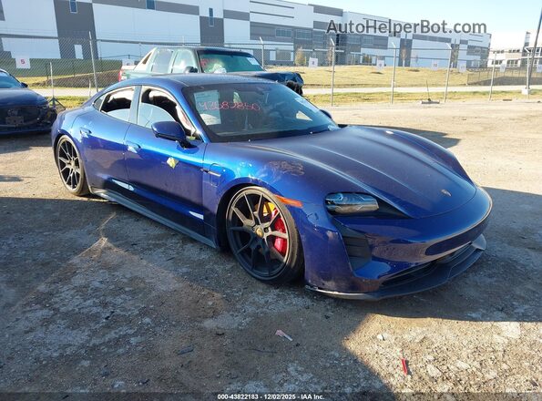 WP0AD2Y14PSA48460 2023 PORSCHE TAYCAN Синий Передняя правая четверть