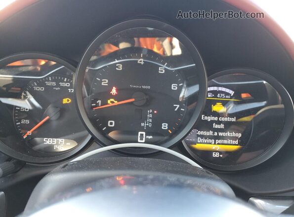 WP0CA2A80HS222208 2017 PORSCHE BOXSTER Белый Вид щитка приборов