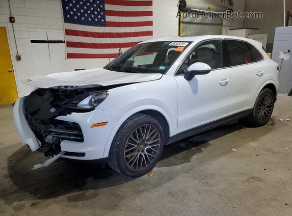 WP1AA2AYXMDA07858 2021 PORSCHE CAYENNE White წინა მარცხენა ხედი სამი მეოთხედიდან