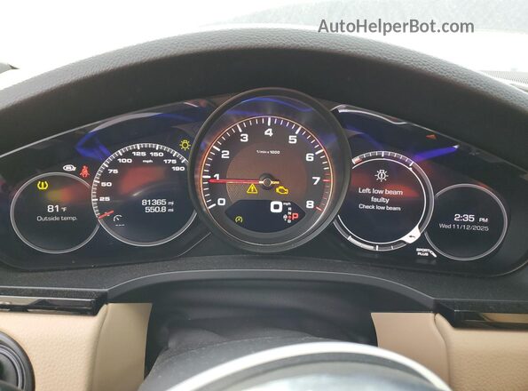 WP1AB2AY5KDA61935 2019 PORSCHE CAYENNE Синий Вид щитка приборов