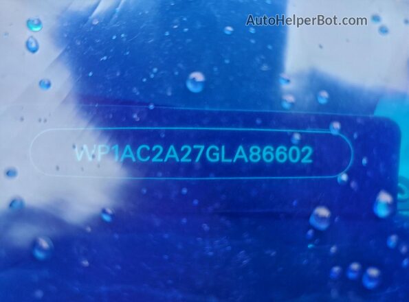 WP1AC2A27GLA86602 2016 PORSCHE CAYENNE Белый Вид наклейки с VIN-кодом