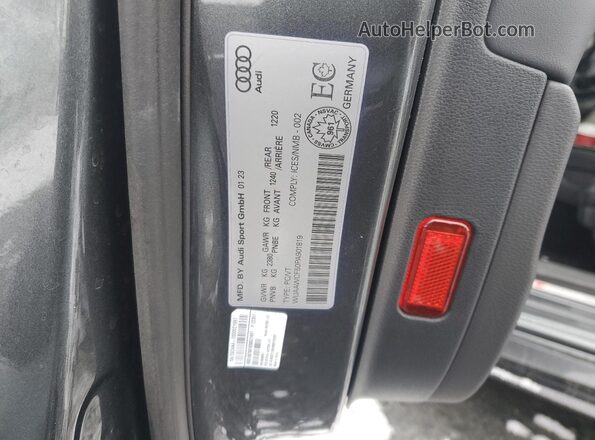 WUAAWCF50PA901819 2023 AUDI RS5 Серый Вид наклейки с VIN-кодом