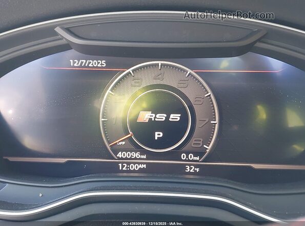 WUABWCF52KA907800 2019 AUDI RS5 Black Vista de los asientos traseros