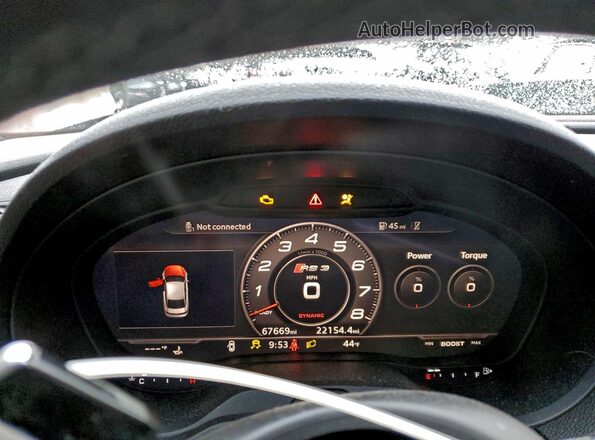 WUABWGFF2KA907604 2019 AUDI RS3 Black Սարքավորումների վահանակի տեսք