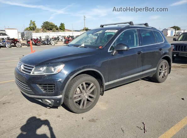 WVGEF9BP7GD010865 2016 VOLKSWAGEN TOUAREG Черный Передняя левая четверть