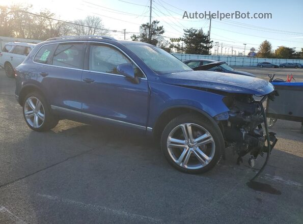 WVGGF7BP4HD004679 2017 VOLKSWAGEN TOUAREG Синий Передняя правая четверть