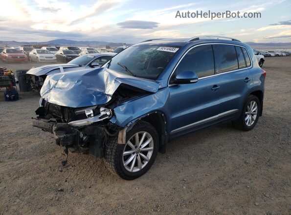 WVGSV7AX3HK026800 2017 VOLKSWAGEN TIGUAN Blue Przód lewy