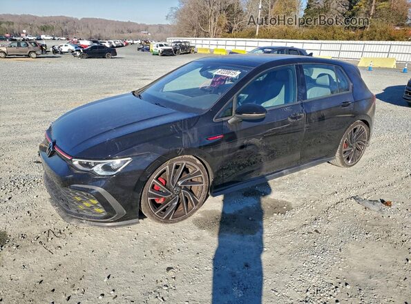 WVW487CD3NW216799 2022 VOLKSWAGEN GTI Black წინა მარცხენა ხედი სამი მეოთხედიდან