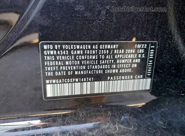 WVWGA7CDXPW146741 2023 VOLKSWAGEN GTI Черный Вид подкапотного пространства