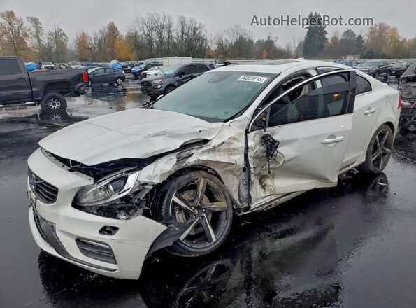 YV1902TS5G2393566 2016 VOLVO S60 White წინა მარცხენა ხედი სამი მეოთხედიდან