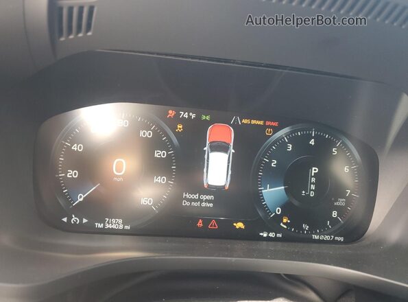 YV4102DM3L1585438 2020 VOLVO XC60 Белый Вид щитка приборов