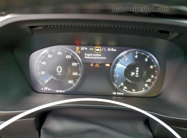YV4162UM3M2467416 2021 VOLVO XC40 White Instrument cluster view