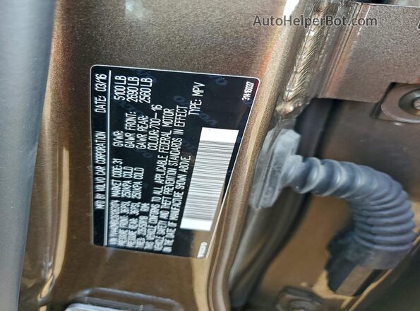 YV440MBX2G1263174 2016 VOLVO XC70 Brown Widok komory silnika