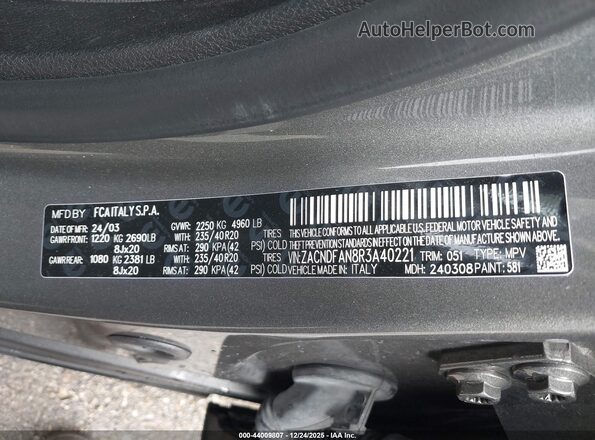 ZACNDFAN8R3A40221 2024 DODGE OTHER Серый Вид подкапотного пространства