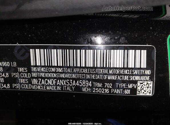ZACNDFANXS3A45894 2025 DODGE OTHER Черный Вид подкапотного пространства