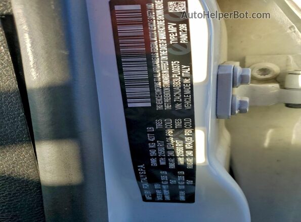 ZACNJABB3LPL00375 2020 JEEP RENEGADE White VIN sticker view