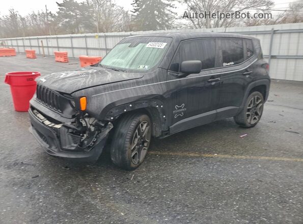 ZACNJBAB2LPL86480 2020 JEEP RENEGADE Black წინა მარცხენა ხედი სამი მეოთხედიდან