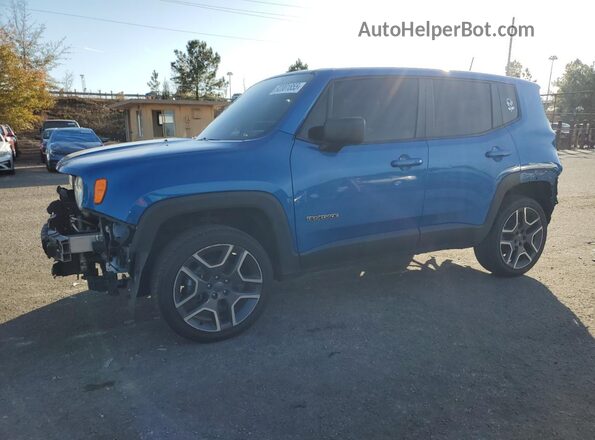 ZACNJBAB6LPL97532 2020 JEEP RENEGADE Blue Առջևի ձախ երեք քառորդ տեսարան