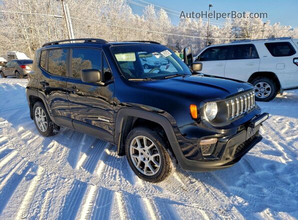 ZACNJBAB9KPJ80670 2019 JEEP RENEGADE Черный Передняя правая четверть
