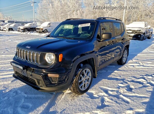 ZACNJBAB9KPJ80670 2019 JEEP RENEGADE Черный Передняя левая четверть