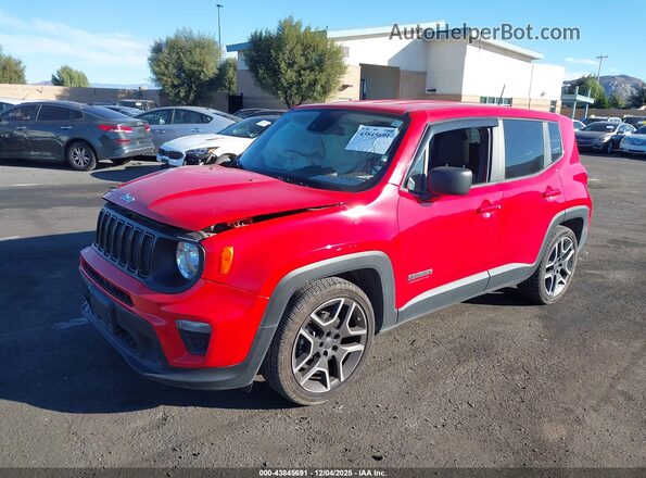 ZACNJCABXMPM41460 2021 JEEP RENEGADE Red წინა მარცხენა ხედი სამი მეოთხედიდან