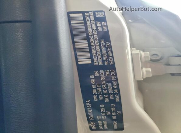 ZACNJDB11PPP72041 2023 JEEP RENEGADE White VIN sticker view