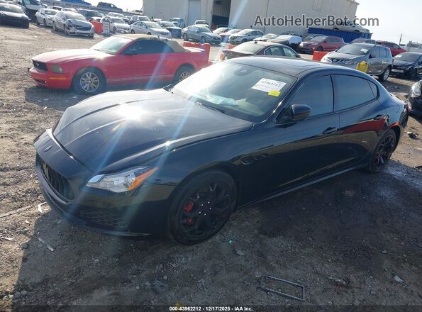 ZAM56RPA0H1238245 2017 MASERATI QUATTROPOR Black წინა მარცხენა ხედი სამი მეოთხედიდან